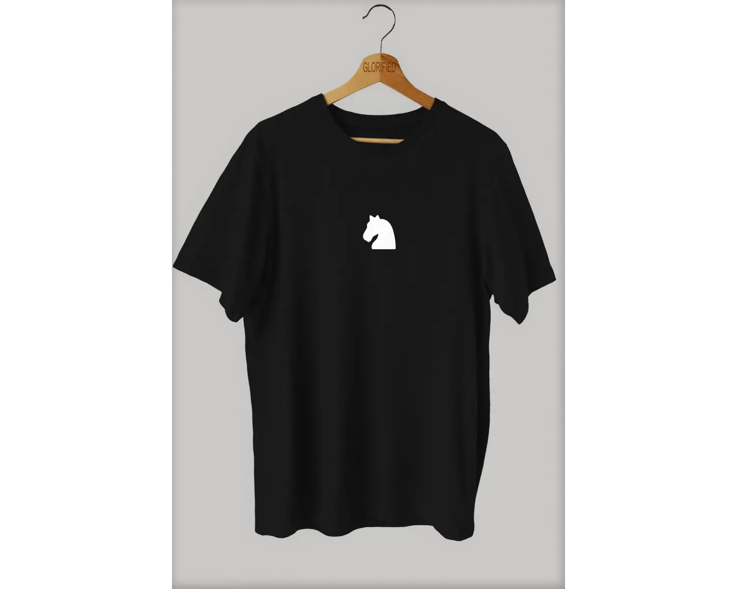 -wed Satranç At Baskılı Oversize T-shirt ( Tişört )sokak Tarzı