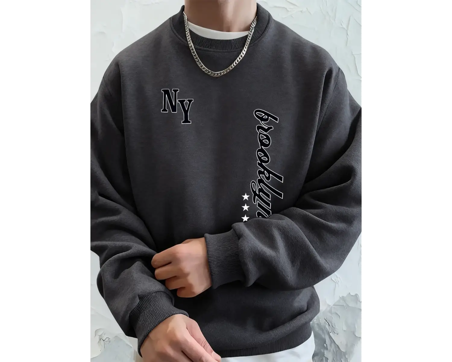 1898 New York Brooklyn Baskılar Erkek Kapşonlu Sonbahar Bol Tişörtler Hip Hop Bisiklet Yaka P