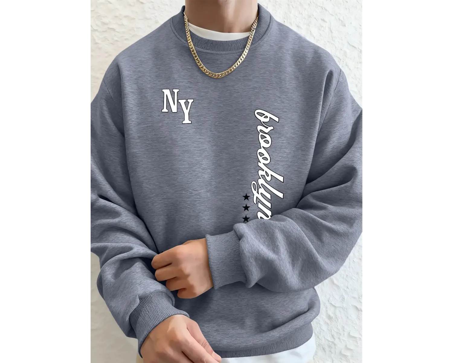 1898 New York Brooklyn Baskılar Erkek Kapşonlu Sonbahar Bol Tişörtler Hip Hop Bisiklet Yaka P