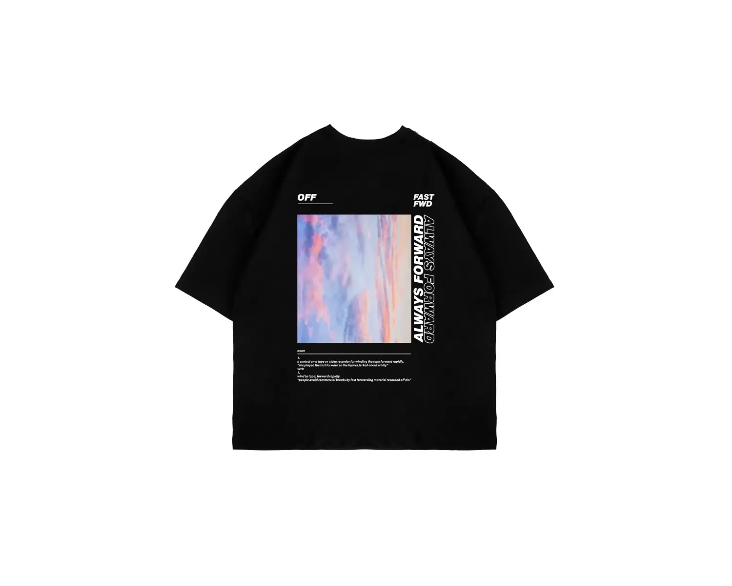 1989 Sırt Baskılı Oversize Unisex Beyaz