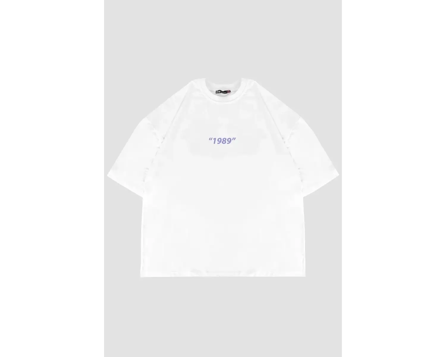1989 Sırt Baskılı Oversize Unisex Beyaz