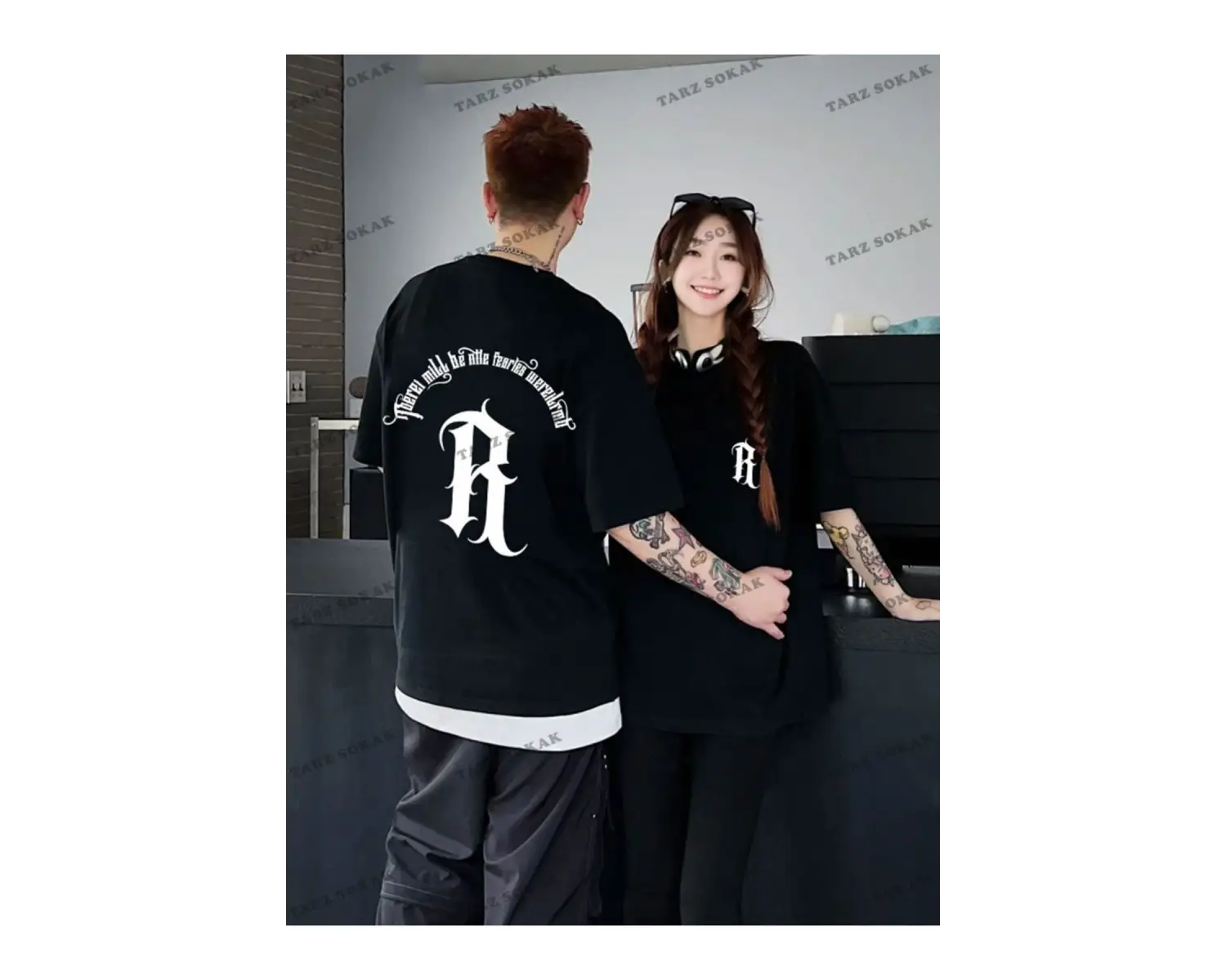 2 Adet Tir Harajuku Style Çift Sevgili Kombinleri Couple Clothing Yeni Sezon