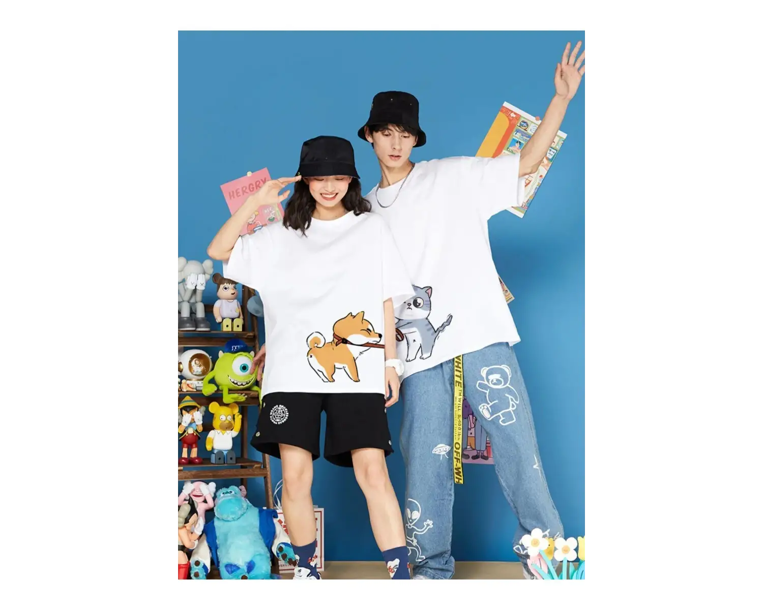 2 Adet Tir Harajuku Style Çift Sevgili Kombinleri Couple Clothing Yeni Sezon