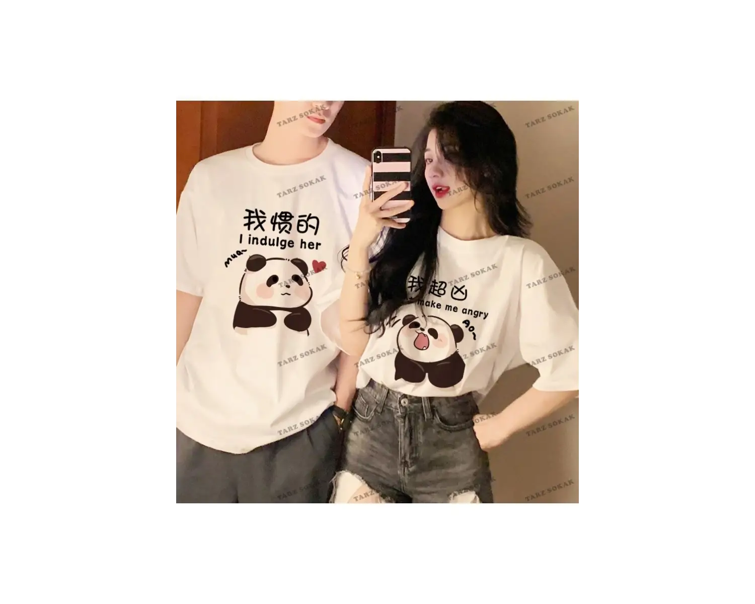 2 Adet Tir Harajuku Style Çift Sevgili Kombinleri Couple Clothing Yeni Sezon