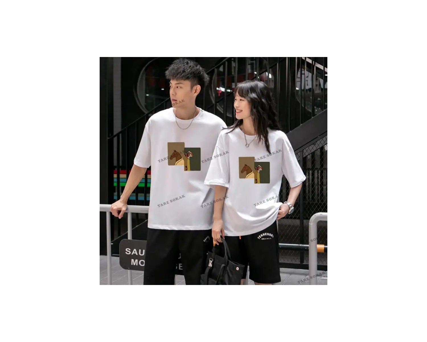 2 Adet Tir Harajuku Style Çift Sevgili Kombinleri Couple Clothing Yeni Sezon