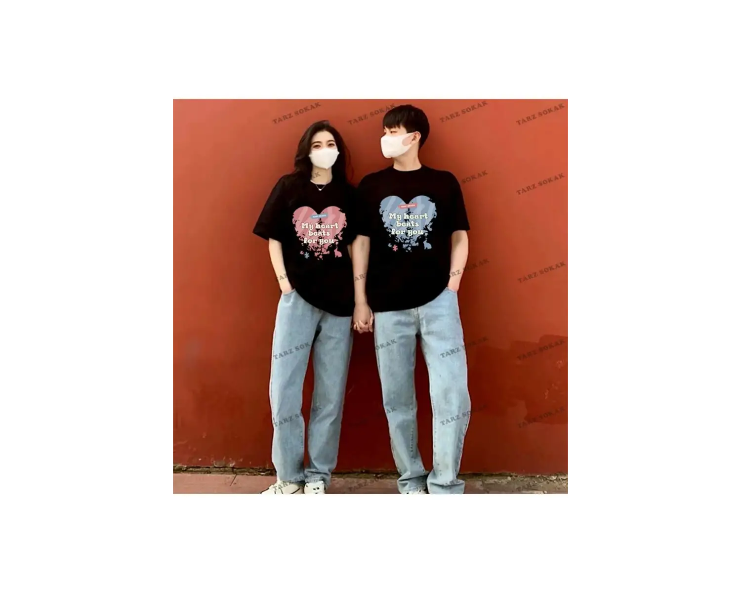 2 Adet Tir Harajuku Style Çift Sevgili Kombinleri Couple Clothing Yeni Sezon