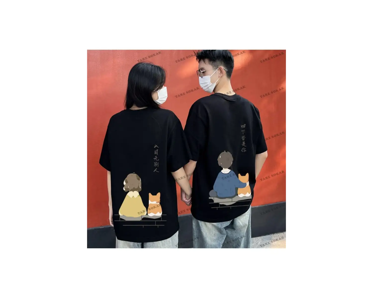 2 Adet Tir Harajuku Style Çift Sevgili Kombinleri Couple Clothing Yeni Sezon