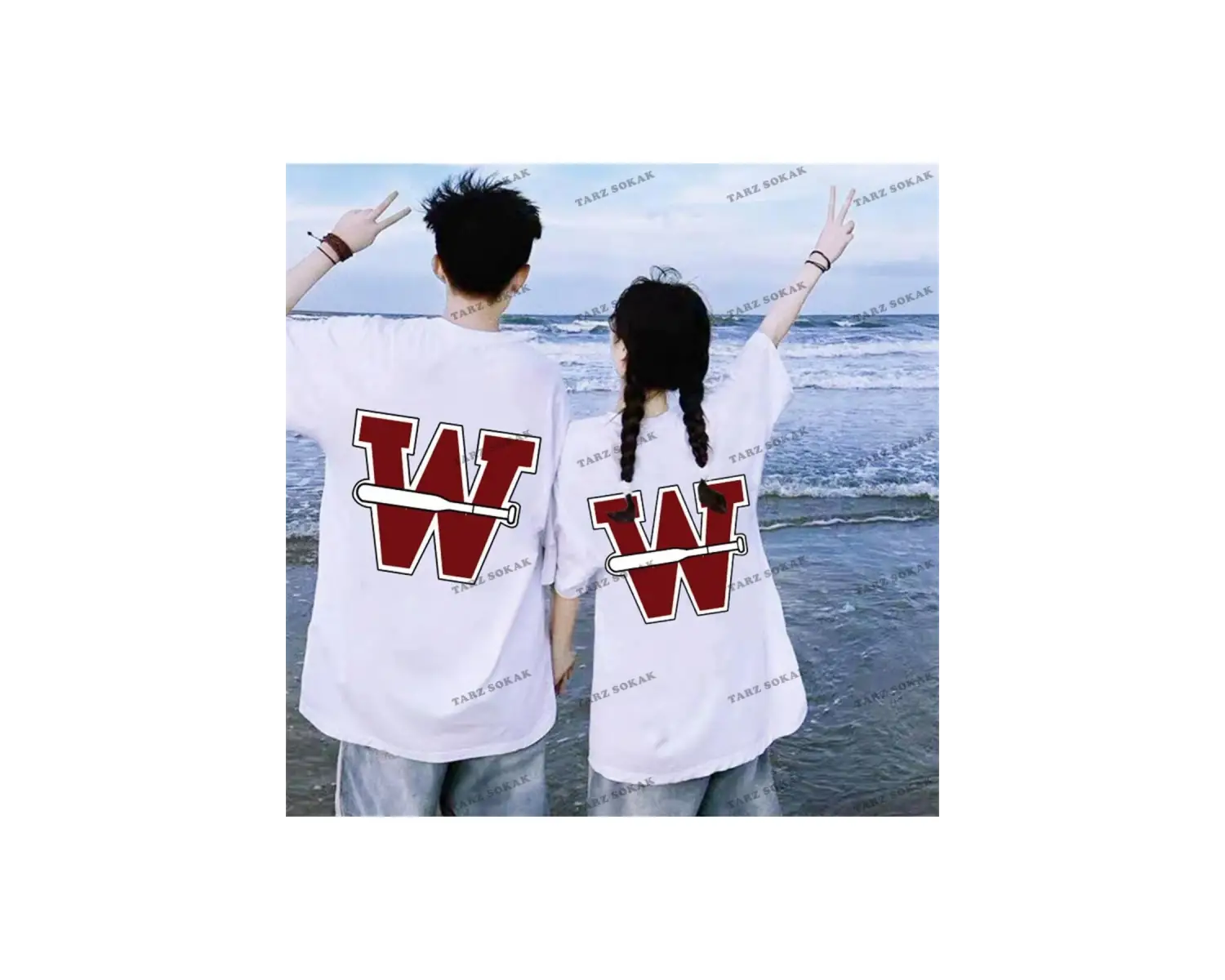 2 Adet Tir Harajuku Style Çift Sevgili Kombinleri Couple Clothing Yeni Sezon