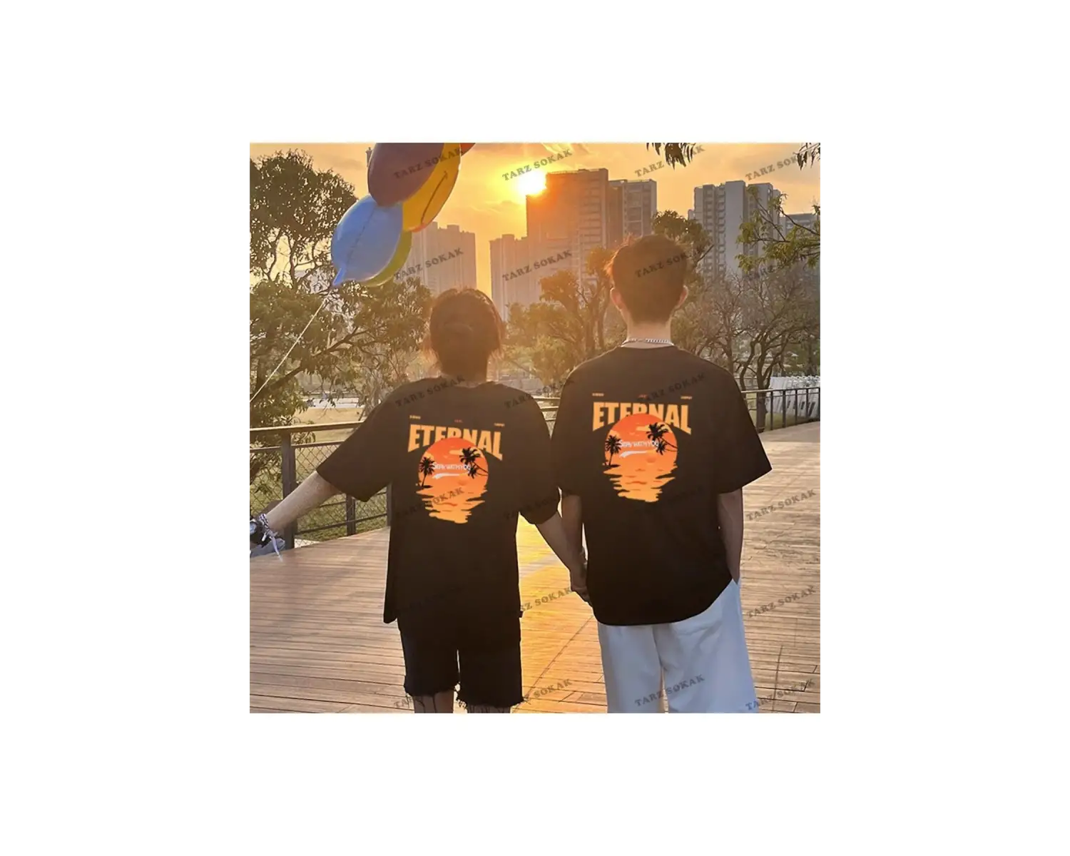 2 Adet Tir Harajuku Style Çift Sevgili Kombinleri Couple Clothing Yeni Sezon