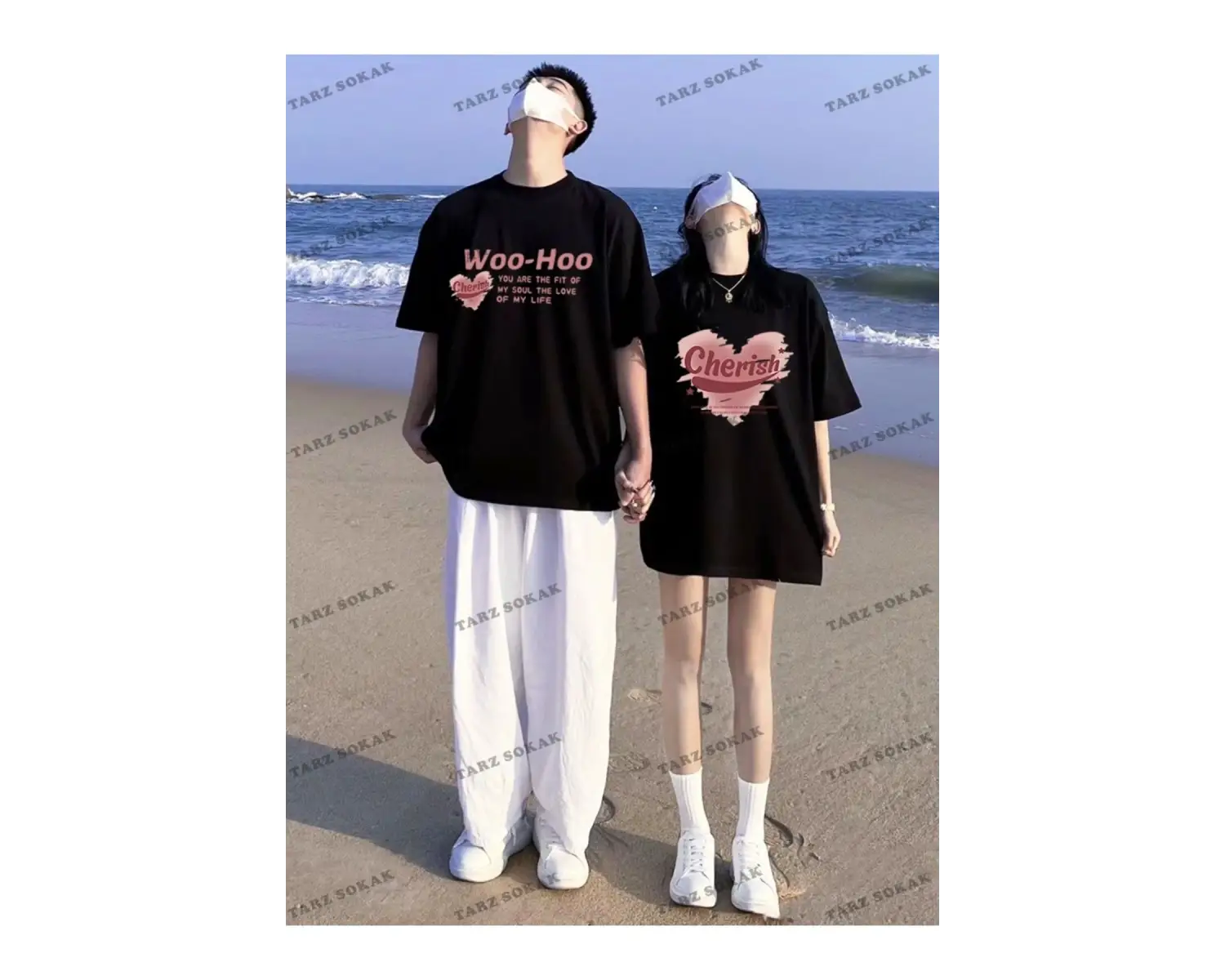 2 Adet Tir Harajuku Style Çift Sevgili Kombinleri Couple Clothing Yeni Sezon