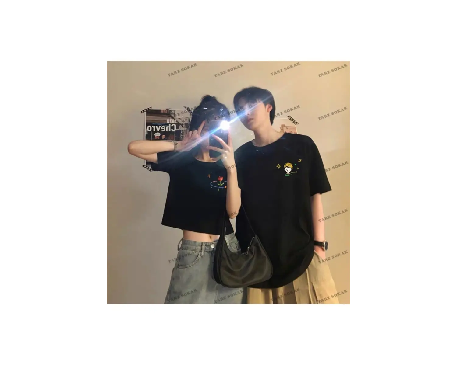 2 Adet Tir Harajuku Style Çift Sevgili Kombinleri Couple Clothing Yeni Sezon