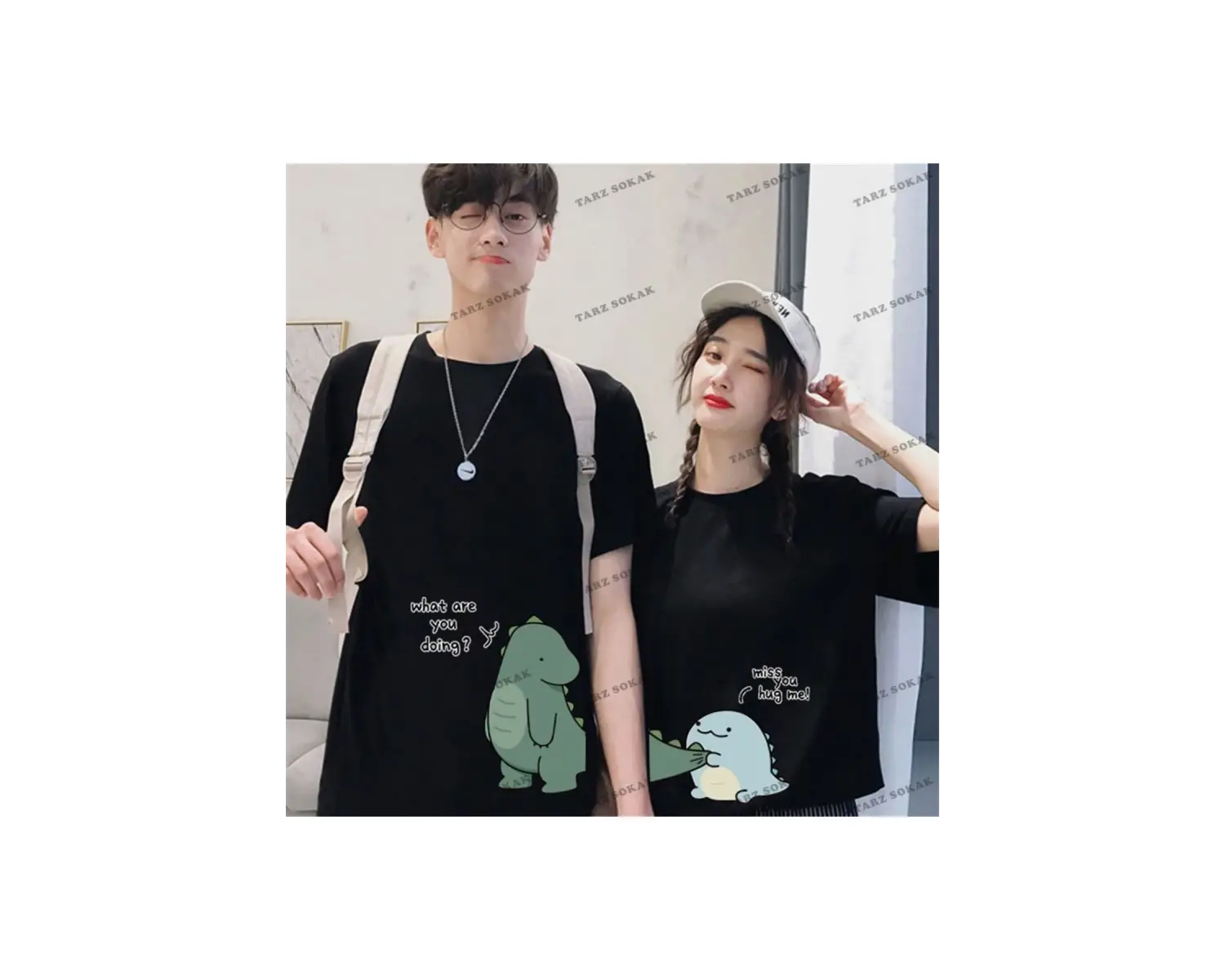 2 Adet Tir Harajuku Style Çift Sevgili Kombinleri Couple Clothing Yeni Sezon