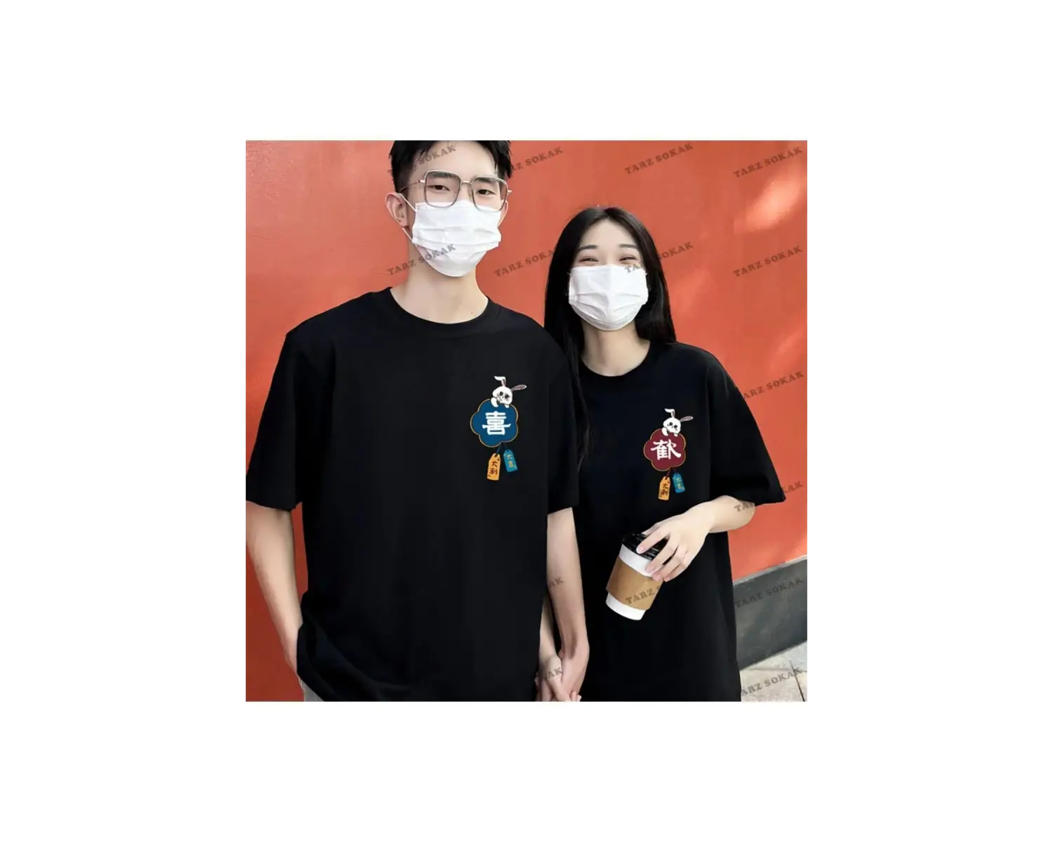 2 Adet Tir Harajuku Style Çift Sevgili Kombinleri Couple Clothing Yeni Sezon