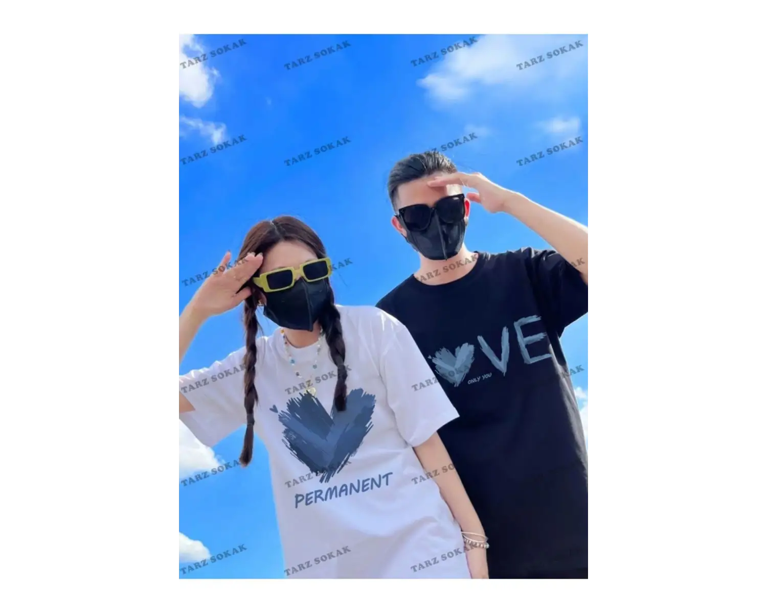 2 Adet Tir Harajuku Style Çift Sevgili Kombinleri Couple Clothing Yeni Sezon
