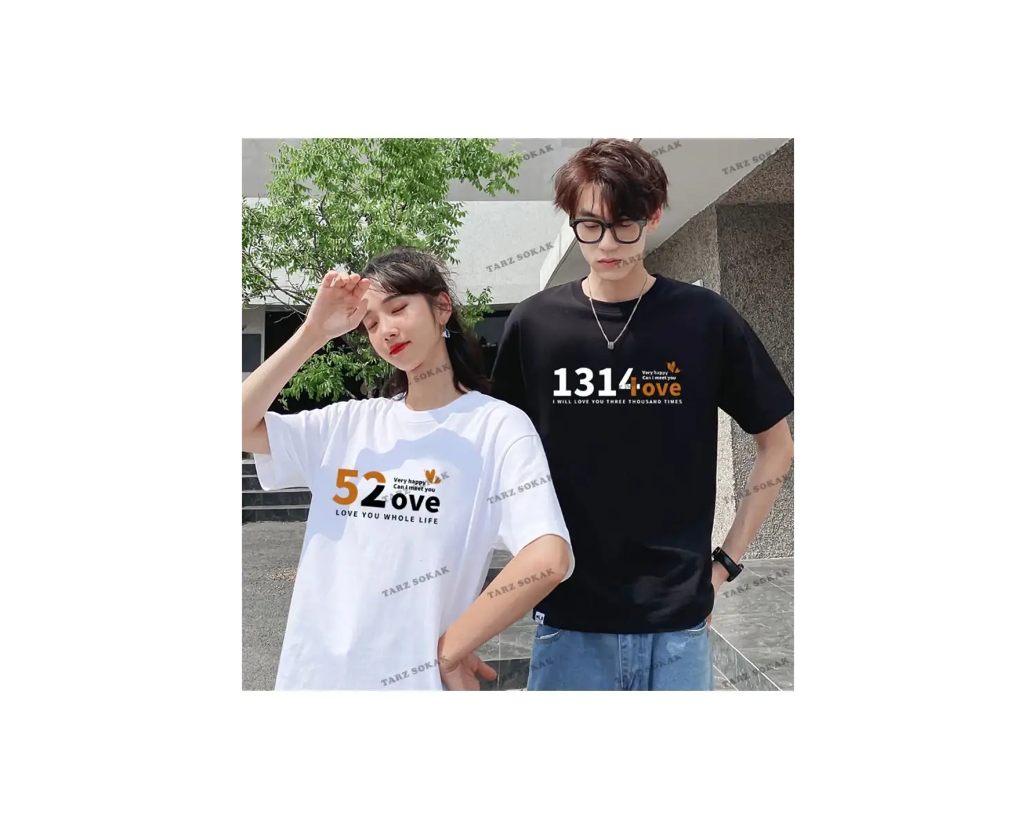 2 Adet Tir Harajuku Style Çift Sevgili Kombinleri Couple Clothing Yeni Sezon