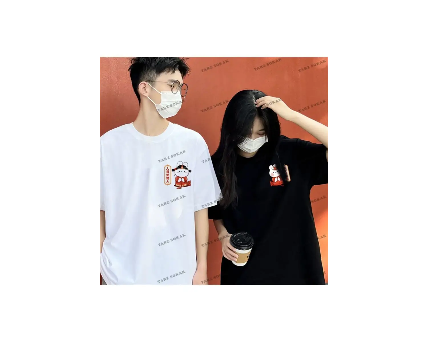 2 Adet Tir Harajuku Style Çift Sevgili Kombinleri Couple Clothing Yeni Sezon