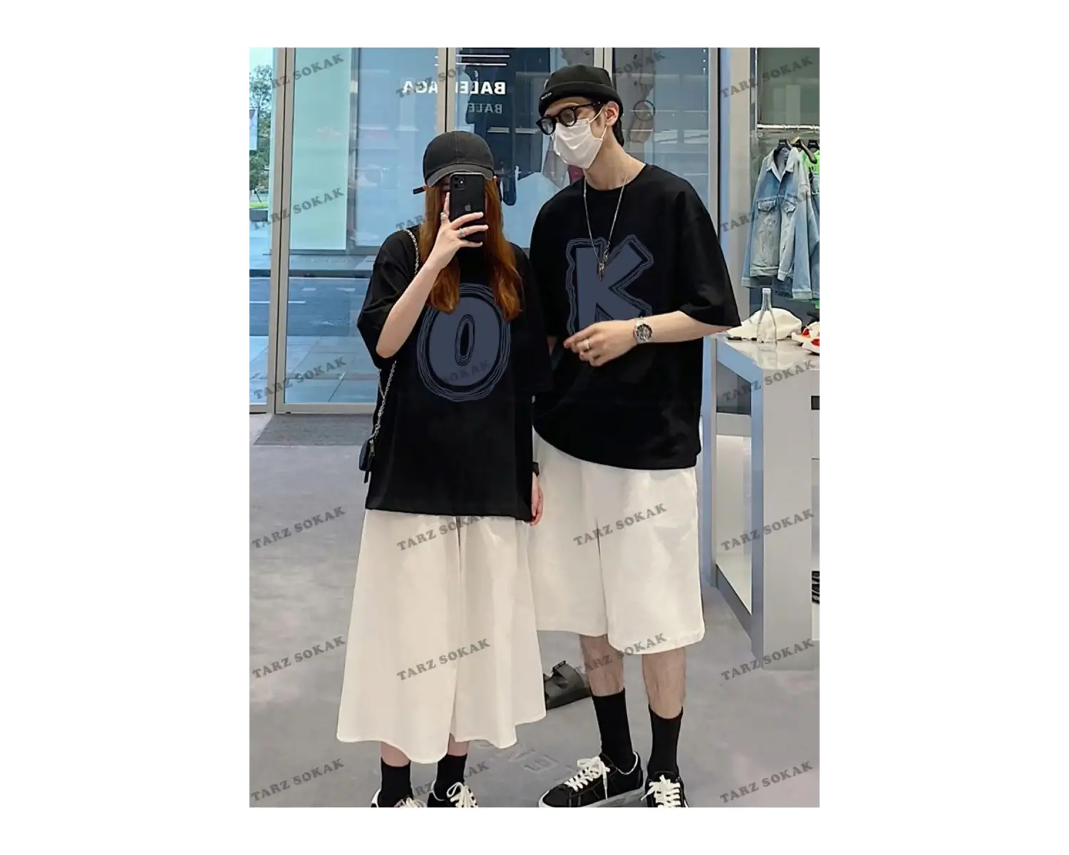 2 Adet Tir Harajuku Style Çift Sevgili Kombinleri Couple Clothing Yeni Sezon