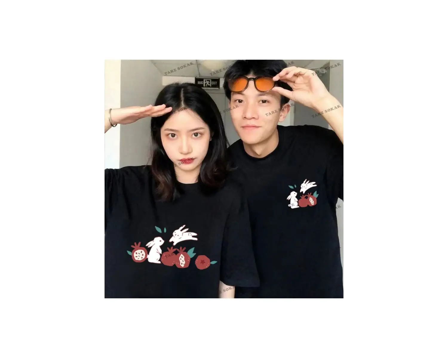 2 Adet Tir Harajuku Style Çift Sevgili Kombinleri Couple Clothing Yeni Sezon