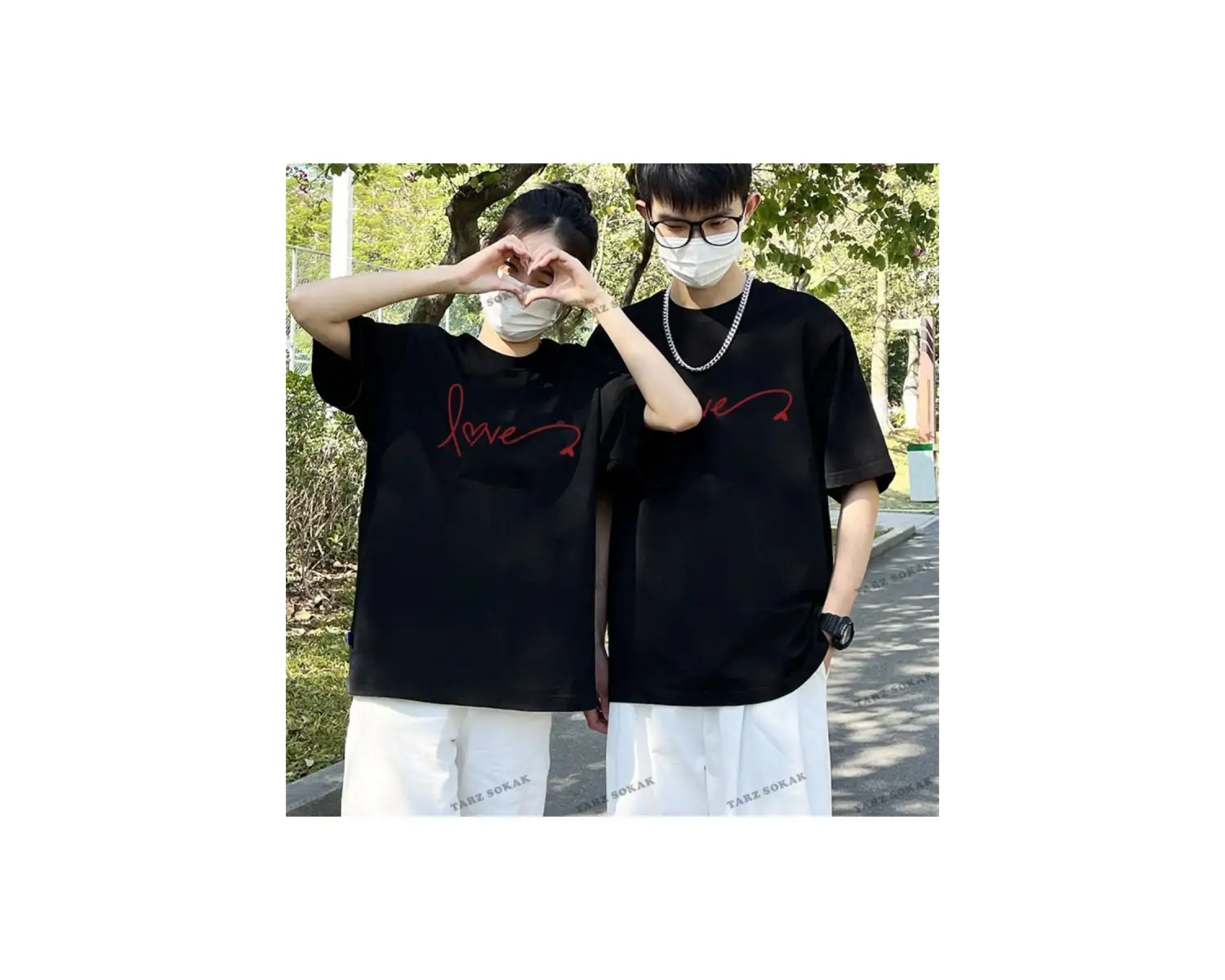 2 Adet Tir Harajuku Style Çift Sevgili Kombinleri Couple Clothing Yeni Sezon