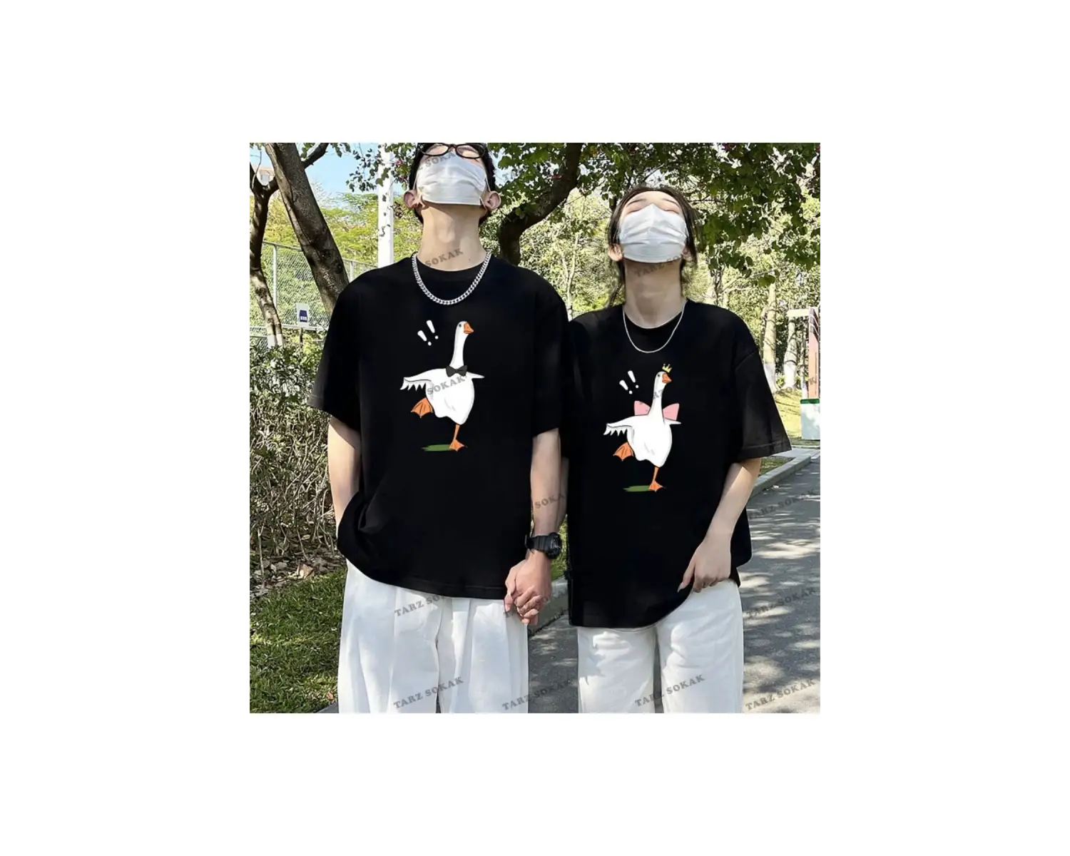 2 Adet Tir Harajuku Style Çift Sevgili Kombinleri Couple Clothing Yeni Sezon