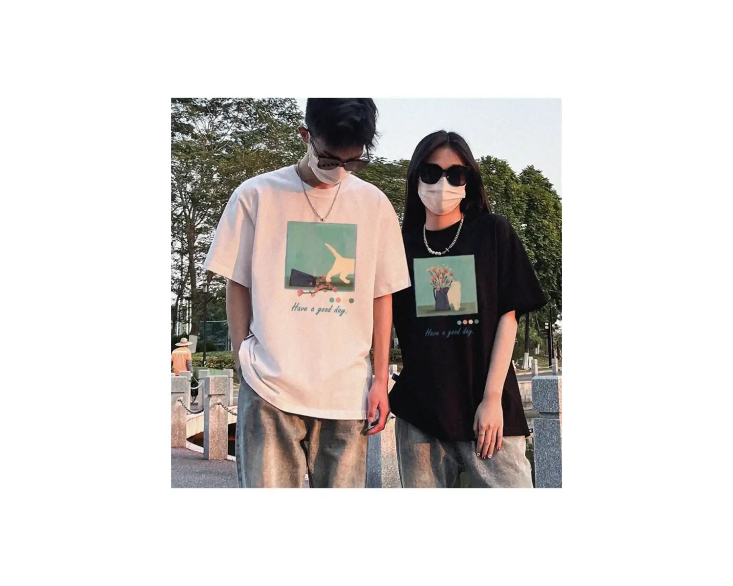 2 Adet Tir Harajuku Style Çift Sevgili Kombinleri Couple Clothing Yeni Sezon