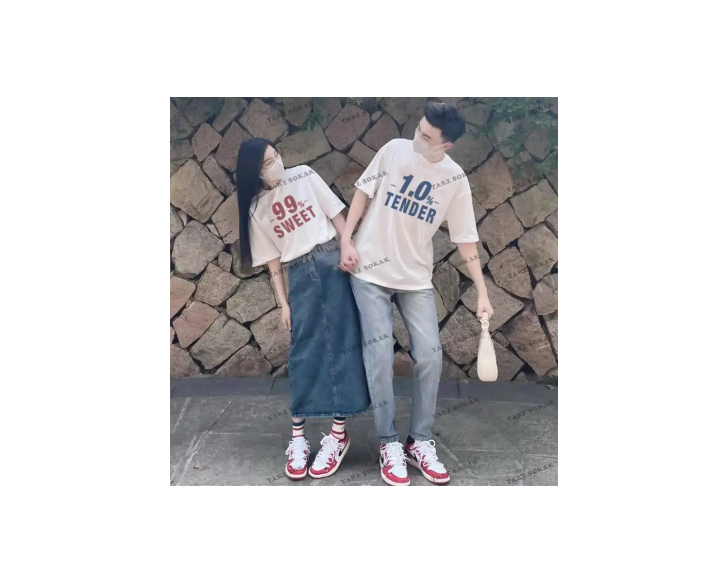 2 Adet Tir Harajuku Style Çift Sevgili Kombinleri Couple Clothing Yeni Sezon