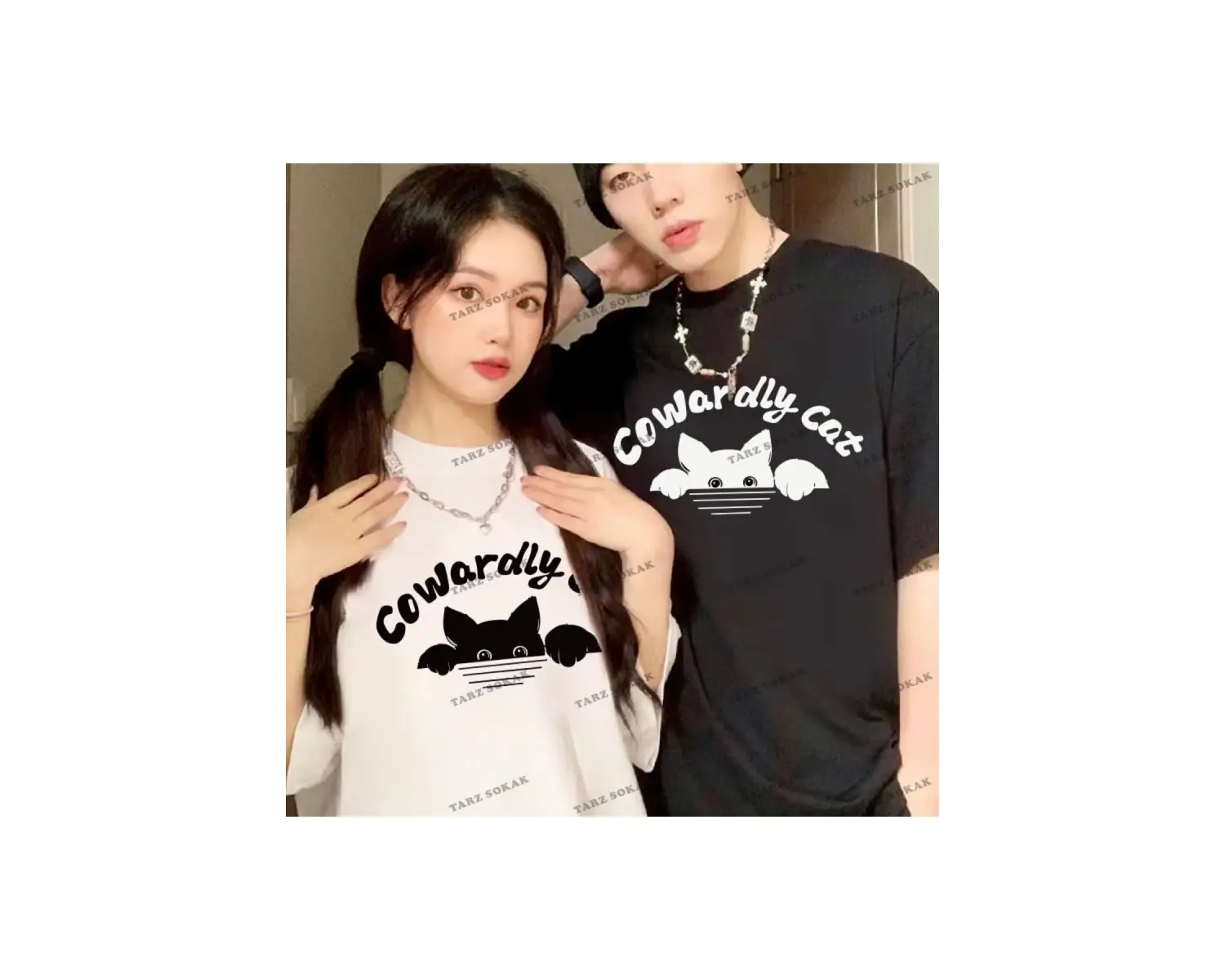 2 Adet Tir Harajuku Style Çift Sevgili Kombinleri Couple Clothing Yeni Sezon