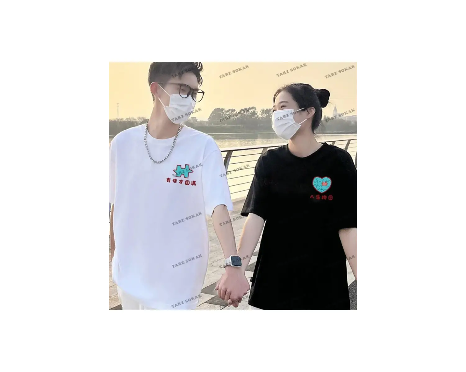 2 Adet Tir Harajuku Style Çift Sevgili Kombinleri Couple Clothing Yeni Sezon