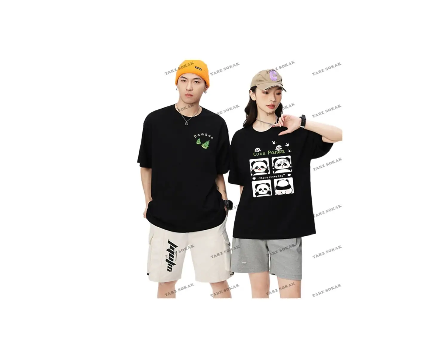 2 Adet Tir Harajuku Style Çift Sevgili Kombinleri Couple Clothing Yeni Sezon