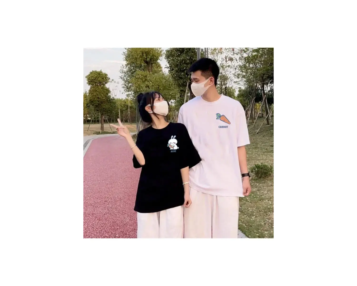 2 Adet Tir Harajuku Style Çift Sevgili Kombinleri Couple Clothing Yeni Sezon