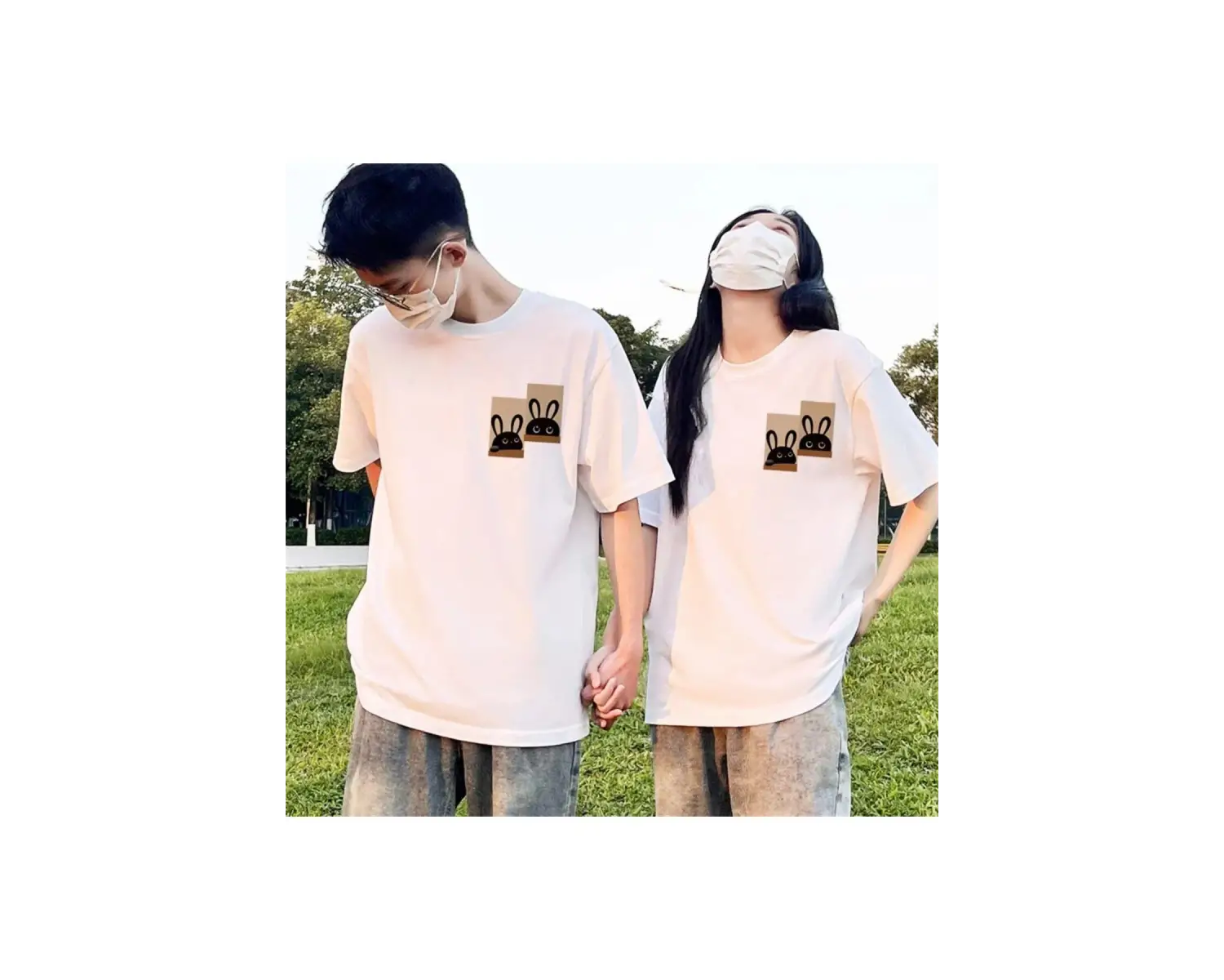 2 Adet Tir Harajuku Style Çift Sevgili Kombinleri Couple Clothing Yeni Sezon