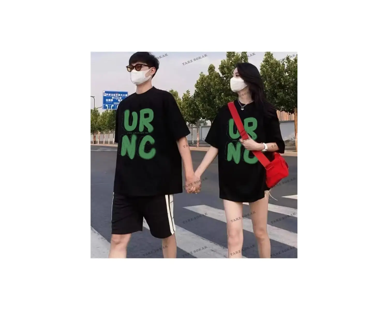 2 Adet Tir Harajuku Style Çift Sevgili Kombinleri Couple Clothing Yeni Sezon