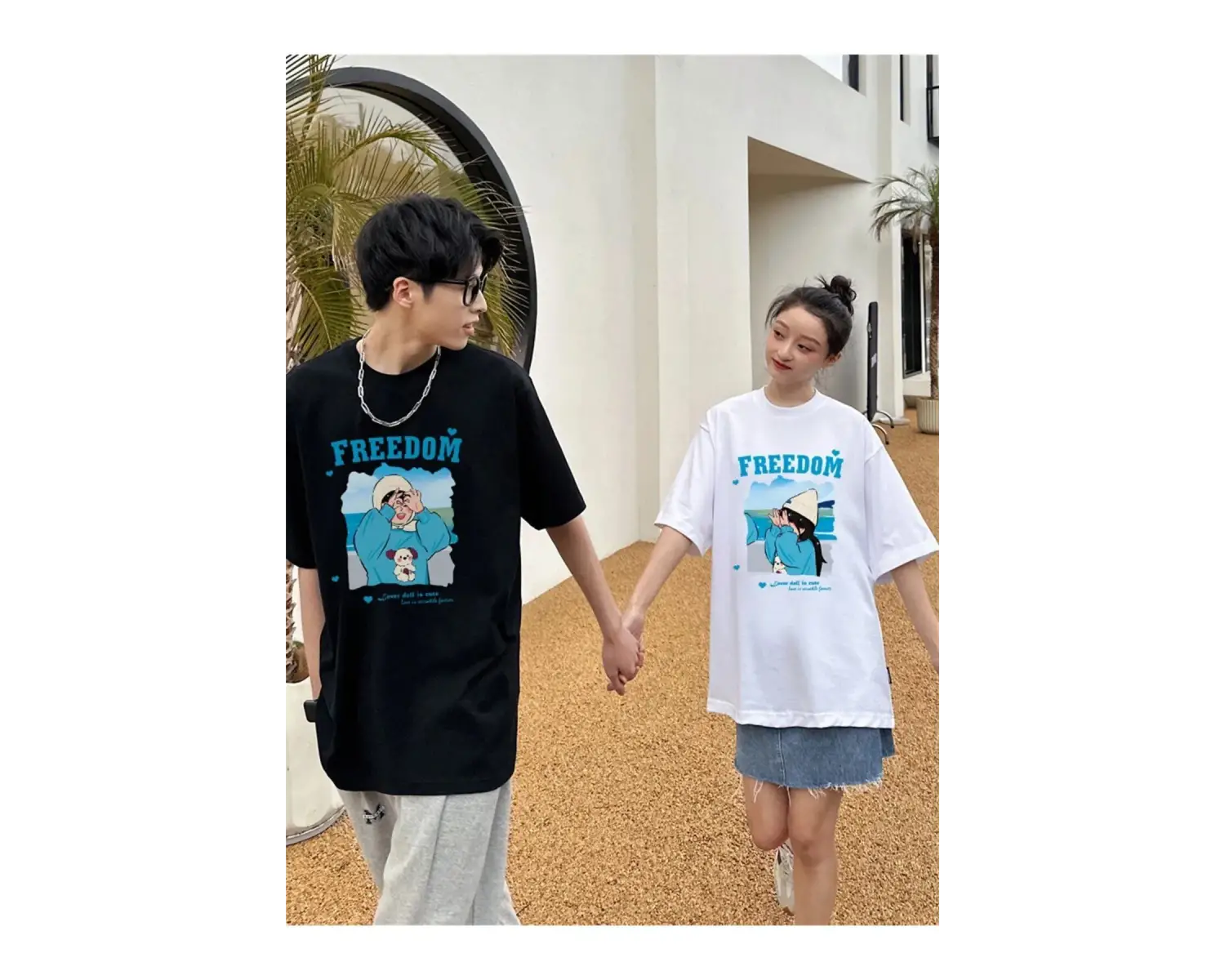 2 Adet Tir Harajuku Style Çift Sevgili Kombinleri Couple Clothing Yeni Sezon