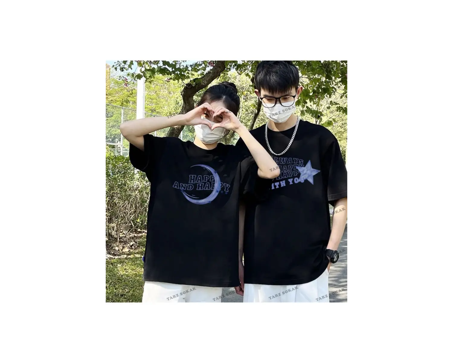 2 Adet Tir Harajuku Style Çift Sevgili Kombinleri Couple Clothing Yeni Sezon