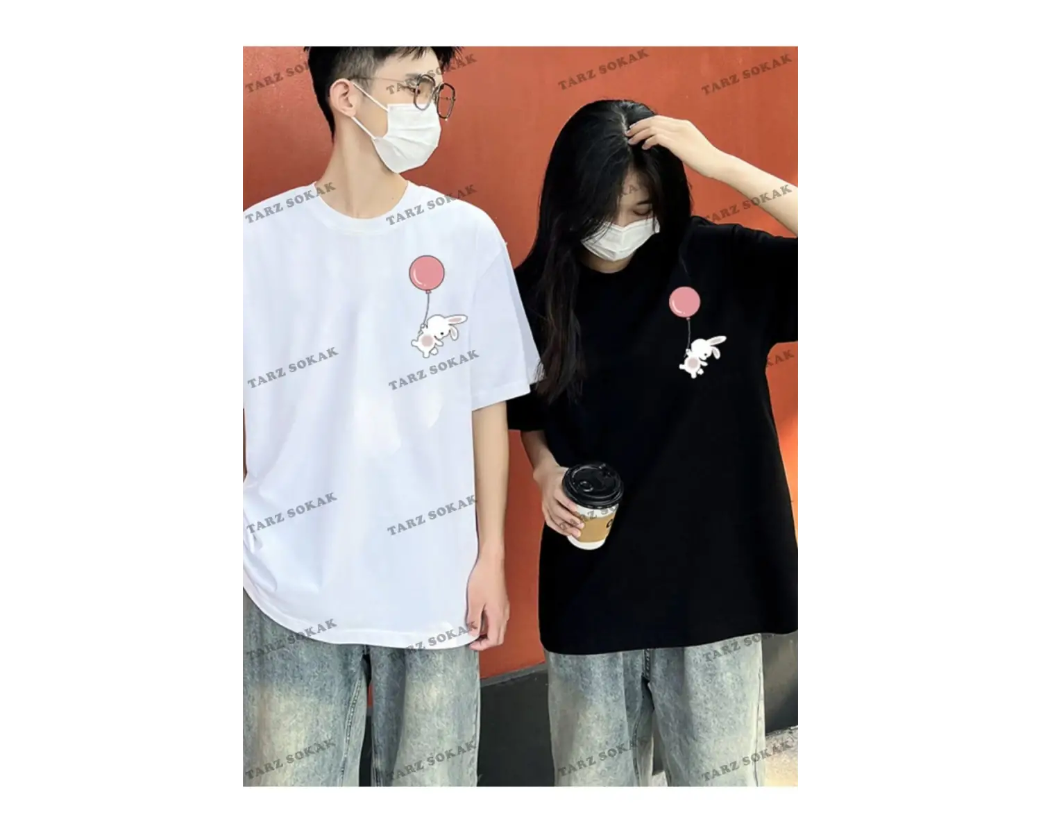 2 Adet Tir Harajuku Style Çift Sevgili Kombinleri Couple Clothing Yeni Sezon