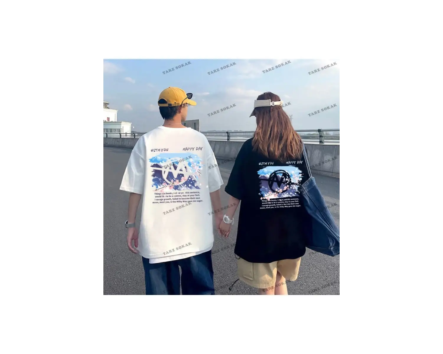 2 Adet Tir Harajuku Style Çift Sevgili Kombinleri Couple Clothing Yeni Sezon