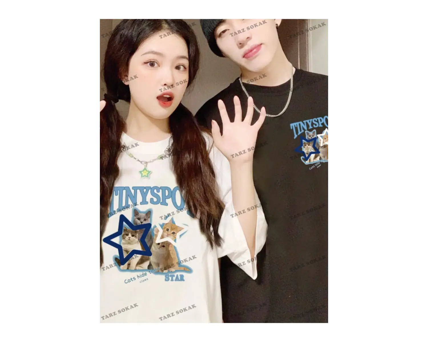 2 Adet Tir Harajuku Style Çift Sevgili Kombinleri Couple Clothing Yeni Sezon