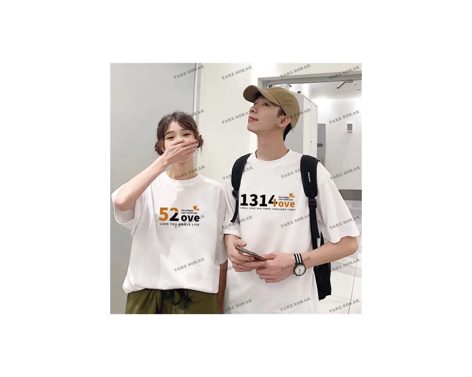 2 Adet Tir Harajuku Style Çift Sevgili Kombinleri Couple Clothing Yeni Sezon