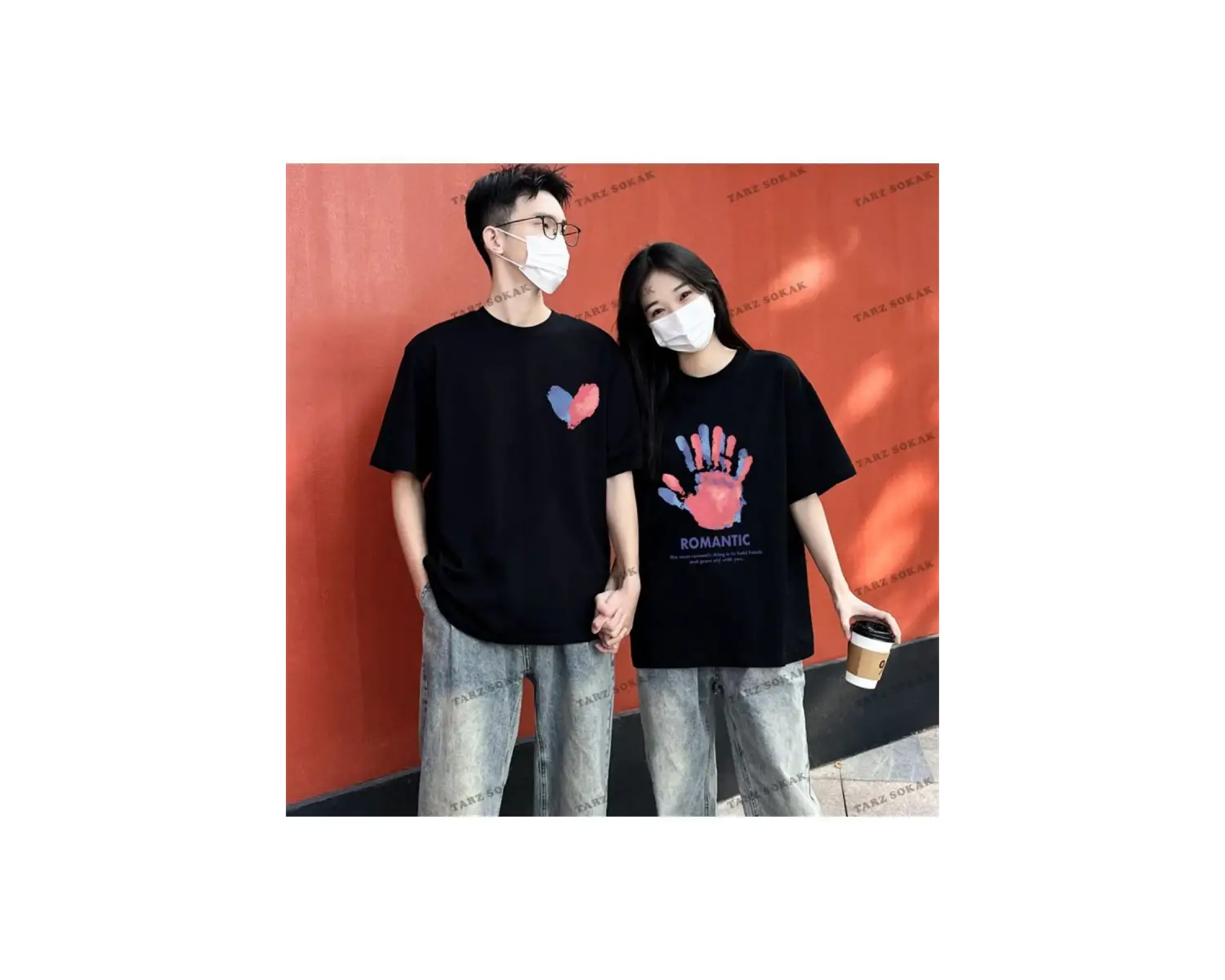 2 Adet Tir Harajuku Style Çift Sevgili Kombinleri Couple Clothing Yeni Sezon