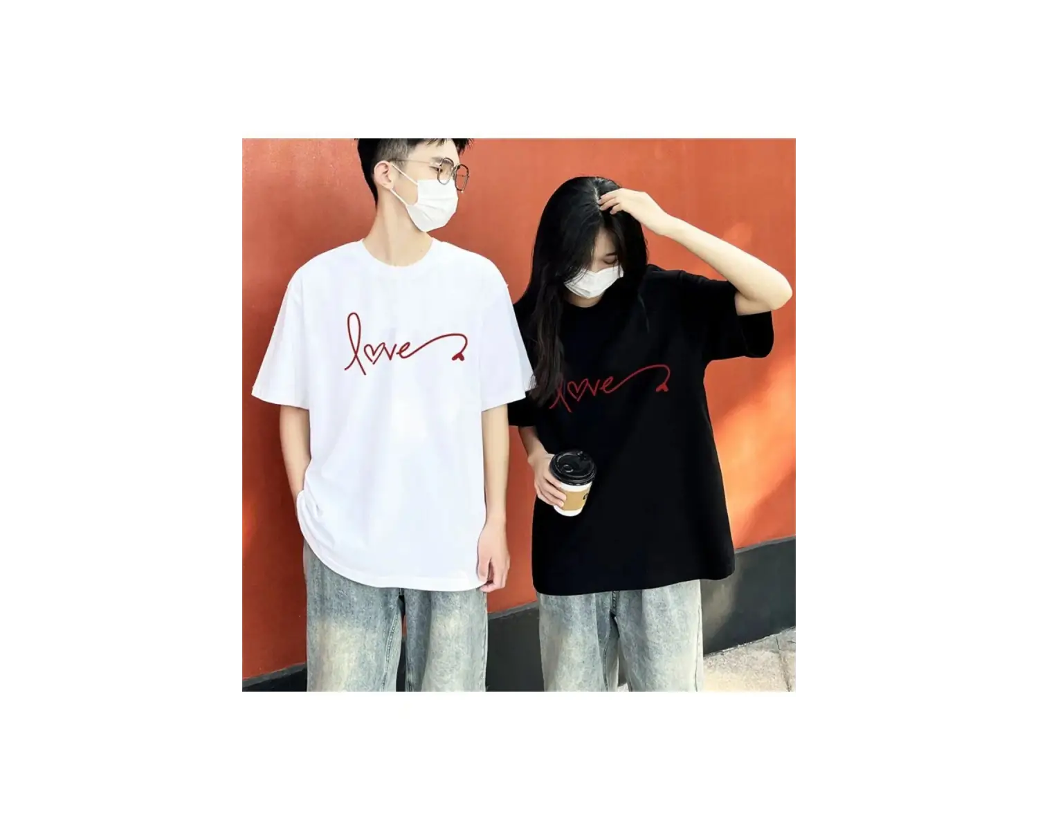 2 Adet Tir Harajuku Style Çift Sevgili Kombinleri Couple Clothing Yeni Sezon