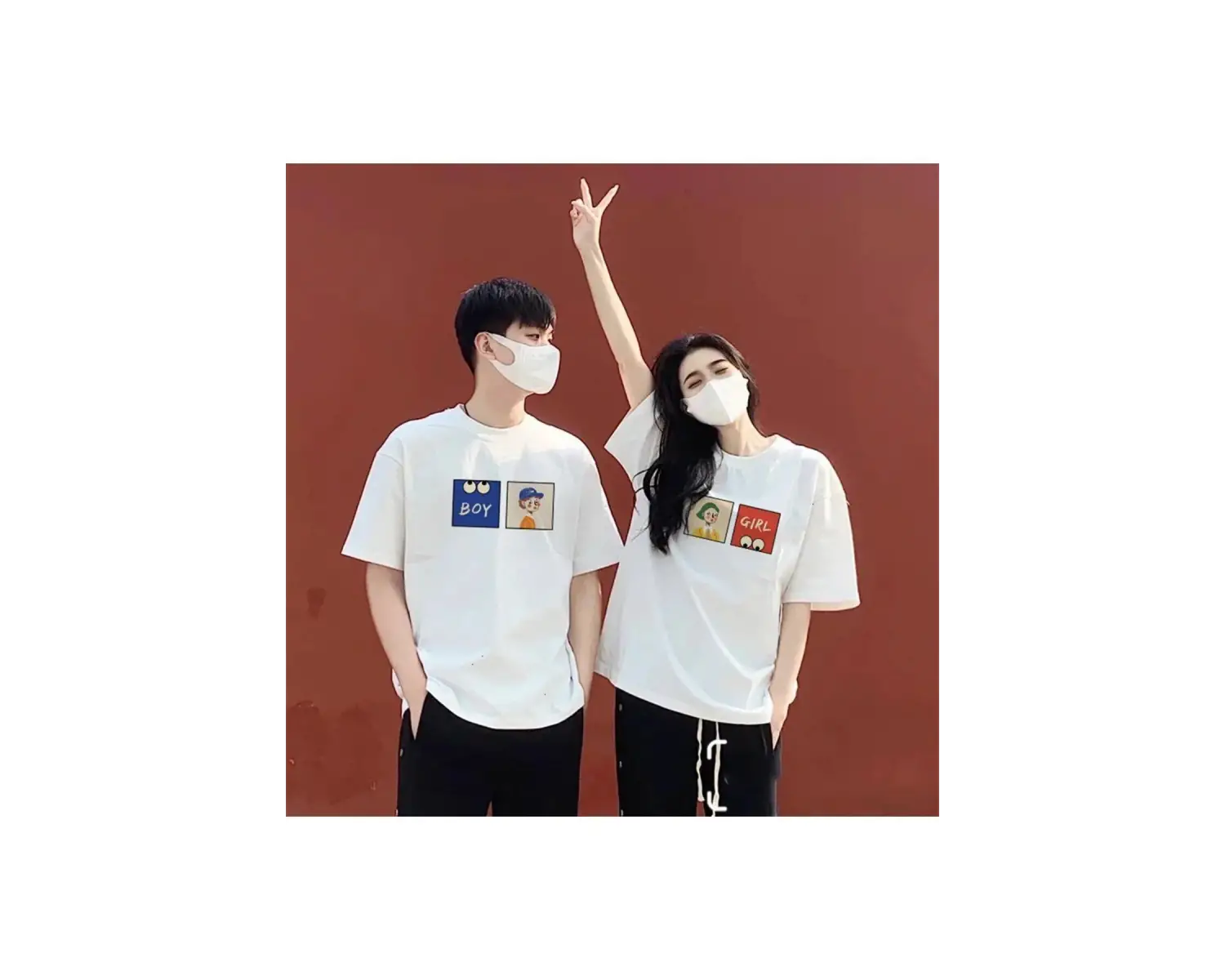 2 Adet Tir Harajuku Style Çift Sevgili Kombinleri Couple Clothing Yeni Sezon