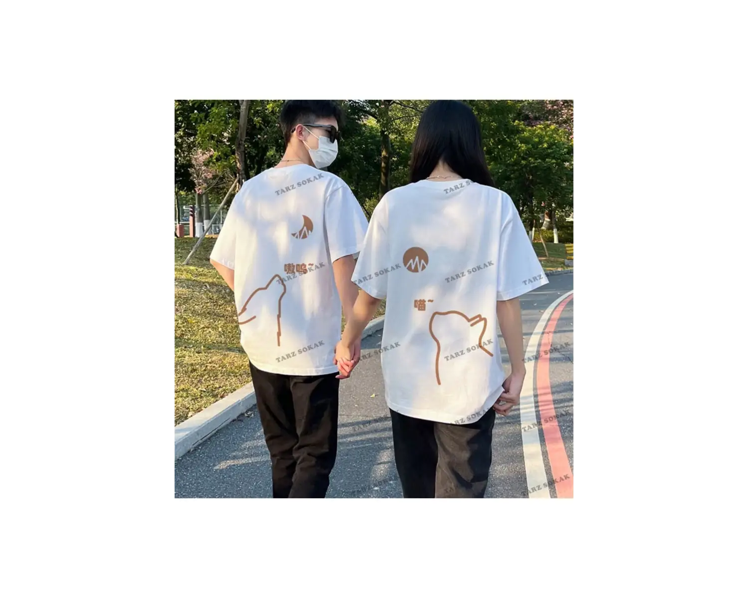 2 Adet Tir Harajuku Style Çift Sevgili Kombinleri Couple Clothing Yeni Sezon