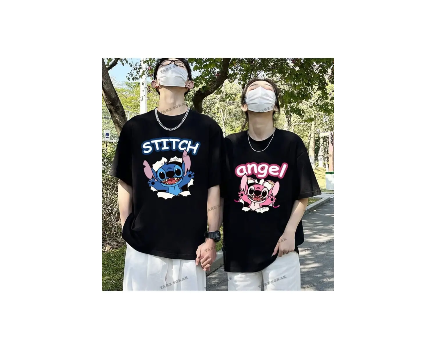 2 Adet Tir Harajuku Style Çift Sevgili Kombinleri Couple Clothing Yeni Sezon