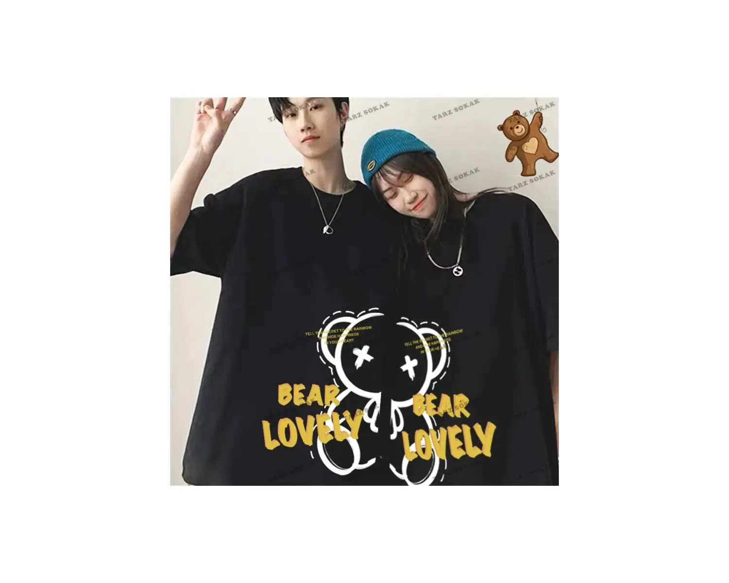 2 Adet Tir Harajuku Style Çift Sevgili Kombinleri Couple Clothing Yeni Sezon