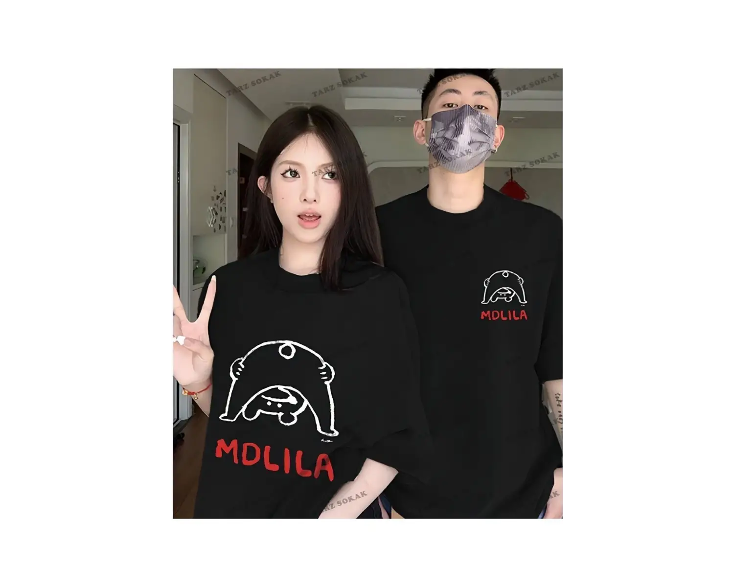 2 Adet Tir Harajuku Style Çift Sevgili Kombinleri Couple Clothing Yeni Sezon