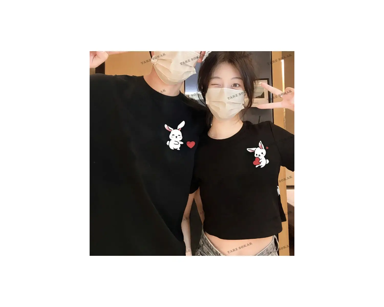2 Adet Tir Harajuku Style Çift Sevgili Kombinleri Couple Clothing Yeni Sezon
