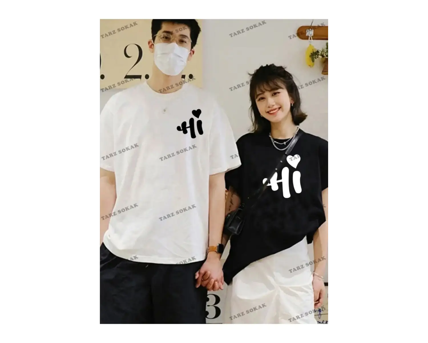 2 Adet Tir Harajuku Style Çift Sevgili Kombinleri Couple Clothing Yeni Sezon