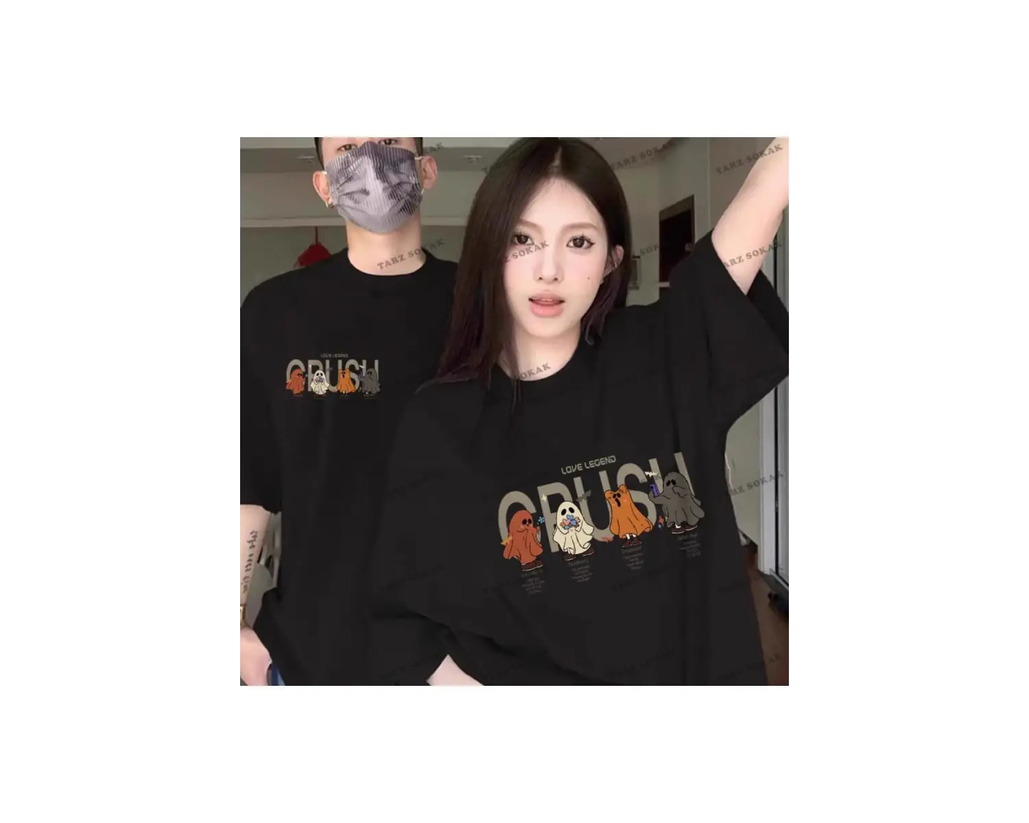 2 Adet Tir Harajuku Style Çift Sevgili Kombinleri Couple Clothing Yeni Sezon