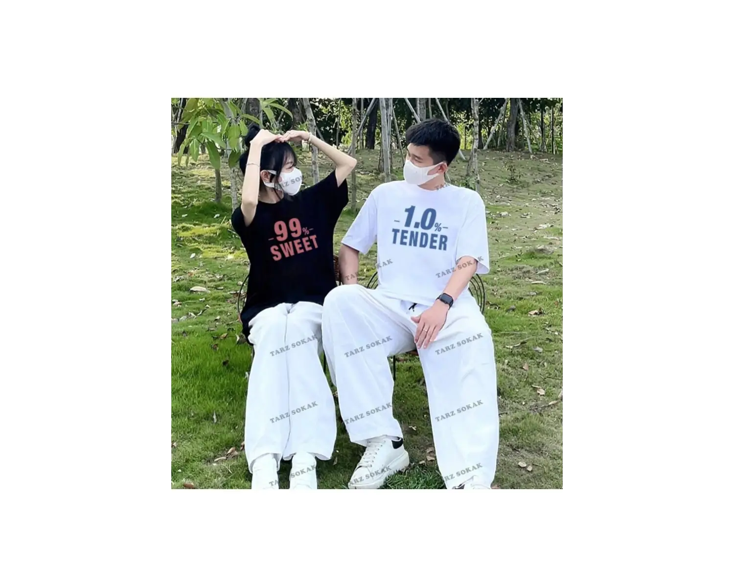 2 Adet Tir Harajuku Style Çift Sevgili Kombinleri Couple Clothing Yeni Sezon