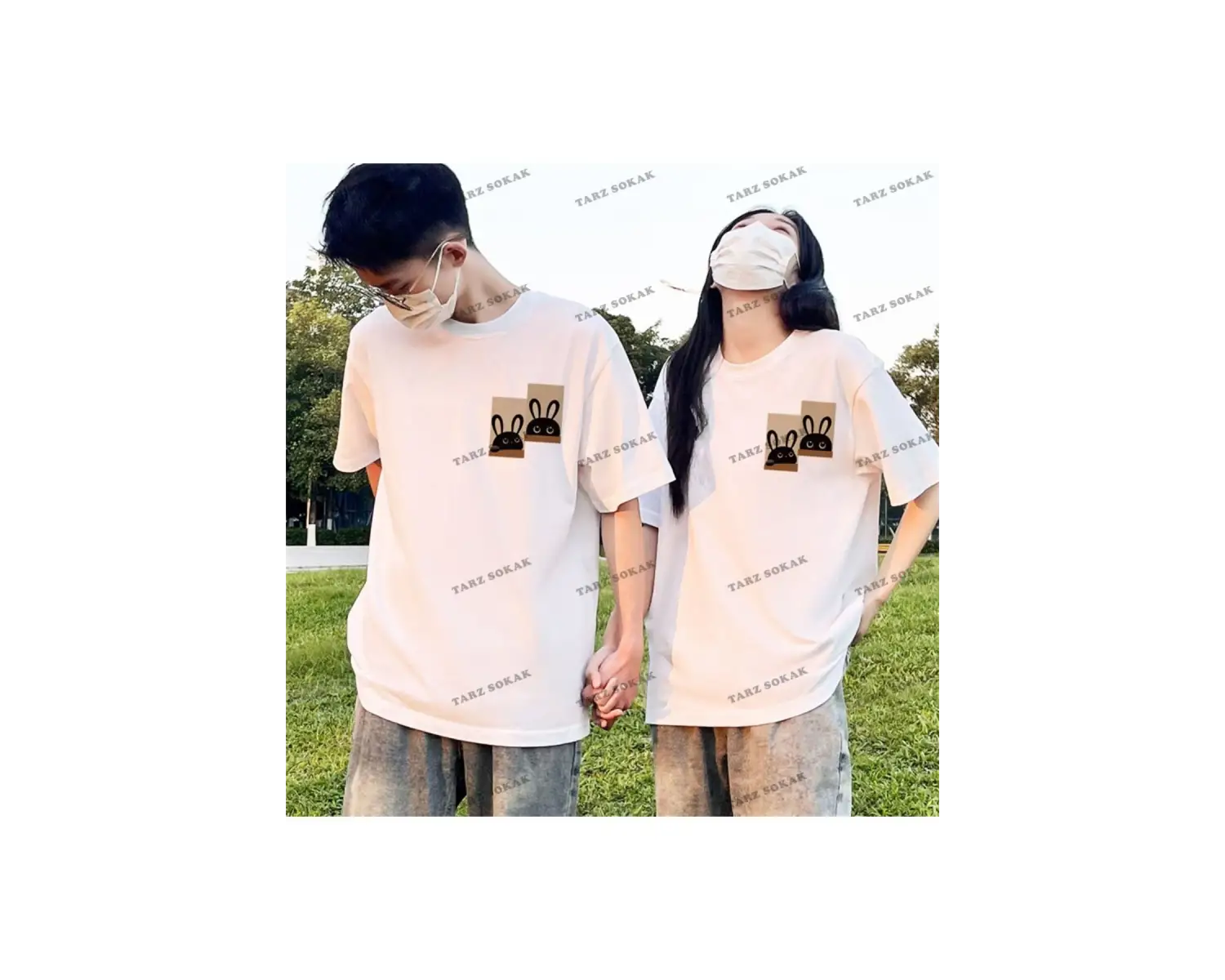 2 Adet Tir Harajuku Style Çift Sevgili Kombinleri Couple Clothing Yeni Sezon